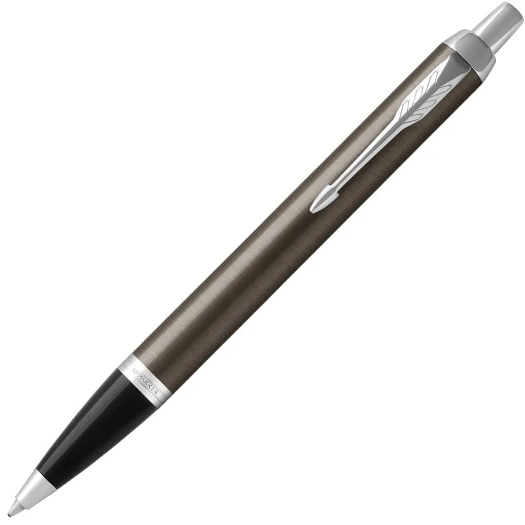 (可加購刻字服務)【PARKER 派克】IM系列 金屬灰白夾 原子筆 1975644✿50B005